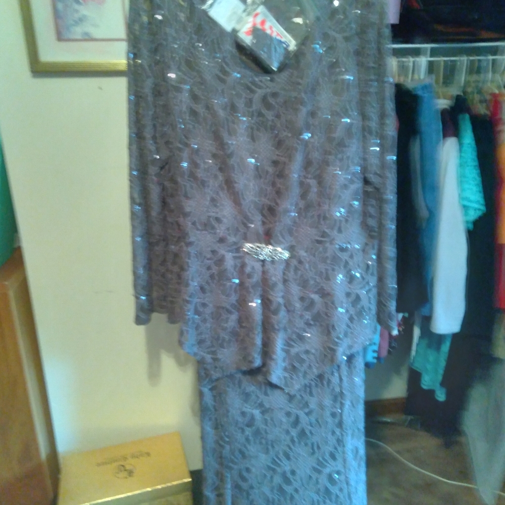 Formal dress. Grey. Paid $428. By Ursula of Switzerland. Purchased special shop